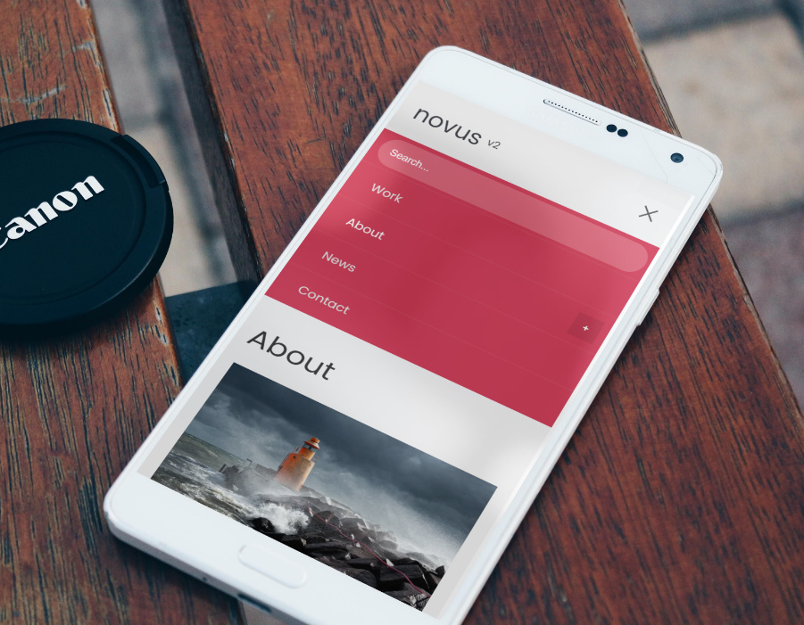 Novus portfolio websites for artists & photographers